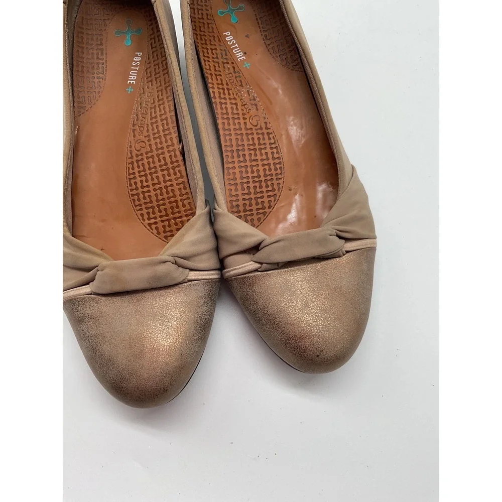 Comfortiva Flats Dress Shoes‎ Comfort Posture+ Knot Detail Beige Size 8